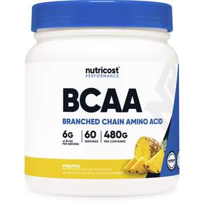 nutricost BCAA膠囊 鳳梨口味, 1瓶, 480g