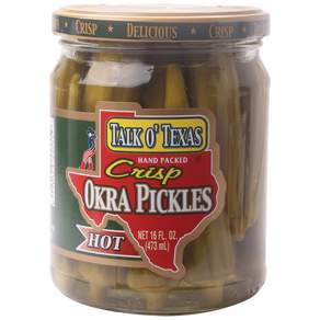 Talk O' Texas Crisp Okra Pickles 熱, 1個, 473毫升