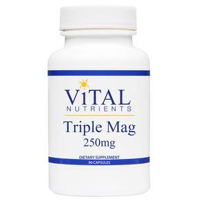 ViTAL NUTRIENTS Triple Mag 250mg 無麩質無糖膠囊, 1個, 90 件