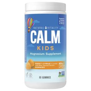 NATURAL VITALITY Calm 兒童鎂 83 克甜柑橘軟糖, 1個, 60顆