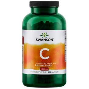 SWANSON 斯旺森 玫瑰果維生素C膠囊 1000mg, 1罐, 250顆