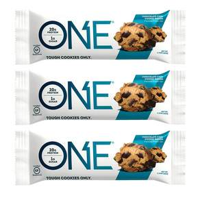 ONE Protein Bar Chocolate Chip Cookie Dough Flavor 無麩質蛋白質 20g, 3個, 60克