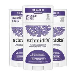 Schmidt's Naturals 除臭劑 薰衣草和鼠尾草香味, 3個, 75g