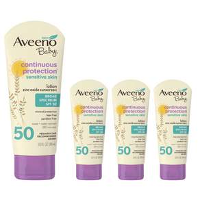 Aveeno 艾惟諾 嬰兒敏感肌膚長效護理防曬霜 SPF50, 4瓶, 88ml