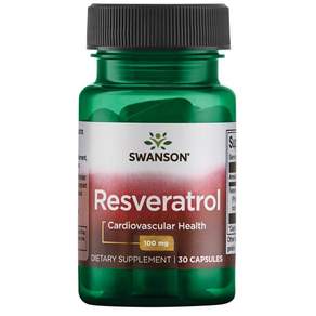 SWANSON 斯旺森 白藜蘆醇膠囊 100mg, 1組, 30顆