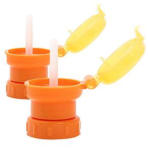 BeBeLock 水瓶吸管蓋, 橘色, 2個
