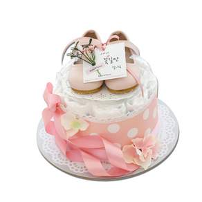 Baby Bakery 蛋糕造型尿布禮盒組, 鞋子(粉色)