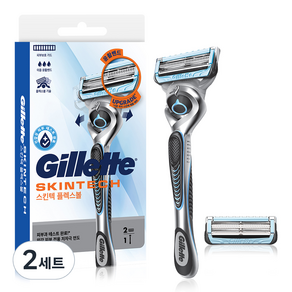 Gillette 吉列 2024 Skin Tech手柄式刮鬍刀+替換刀片, 2組