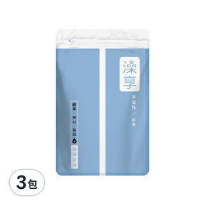 澡享 沐浴乳補充包 白茶, 650g, 3包