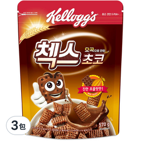 Kellogg's 家樂氏 COCO 可可猴 巧克力格格脆麥片, 570g, 3包