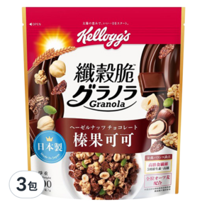 Kellogg's 家樂氏 纖穀脆 榛果可可, 300g, 3包