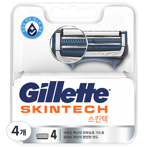 Gillette 吉列 Skintech 手動剃須刀刀片, 4入, 4個