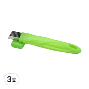 不鏽鋼蔥絲刀, 綠色, 3支