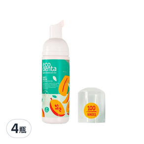 ecodenta 兒童按壓式口腔泡沫漱口水 3歲以上 哈密瓜, 150ml, 4瓶