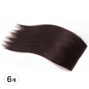 Hi uni Human Hair 馬尾辮馬尾辮髮片 8 x 15 厘米, 深棕色, 6片