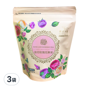 AWAStea 阿華師 油切玫瑰花果茶, 1.8g, 12包, 3袋