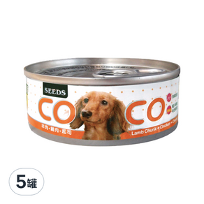 惜時 聖萊西 COCO 愛犬機能餐罐, 羊肉 + 雞肉 + 起司, 80g, 5罐