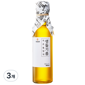 Daehyeonsanghoe 冷壓紫蘇油, 3瓶, 180ml