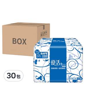LIVI 優活 單層優拭衛生紙, 450張, 30包
