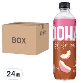 OOHA 氣泡飲 水蜜桃烏龍茶, 500ml, 24瓶