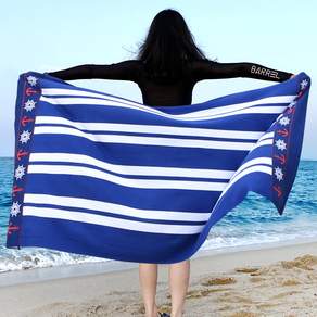 Vacation Best 柔軟超大號沙灘巾, 藍色潟湖, 1個