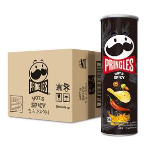 PRINGLES 品客 洋芋片 辣味, 110g, 12罐