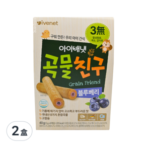 韓國 ivenet 穀物棒棒 藍莓 9個月以上 8個, 40g, 2盒