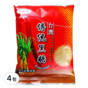 新韋譽 精製黑糖, 450g, 4包