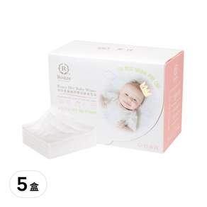 Roaze 柔仕 乾濕兩用嬰兒紗布毛巾 舒適款, 5盒, 160張