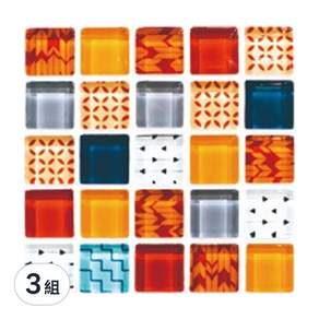 元素生活館 花磚壁貼 6入, A14, 3組