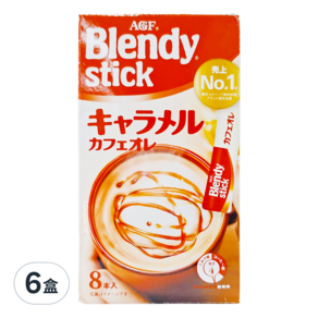 AGF Blendy 8本焦糖咖啡歐蕾, 9g, 8包, 6盒