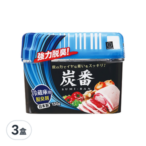 KOKUBO 小久保工業所 冰箱冷藏庫炭脫臭劑, 150g, 3盒