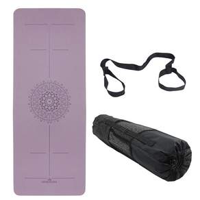 GOMUNARA 瑜伽墊 8mm+提帶+收納袋, 丁香紫色