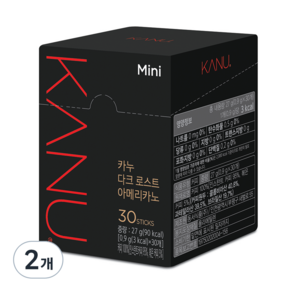 KANU 深烘焙美式黑咖啡隨身包, 0.9g, 30條, 2盒