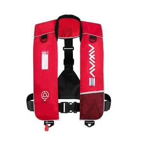 AWAVE 自動充氣救生衣背心 TMSAA21, 紅+白