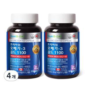 NutriD-Day 高級Omega-3黃金1100膠囊, 90顆, 4罐