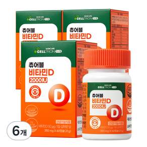 INNERLAB 維他命D 2000IU咀嚼錠, 60顆, 6罐