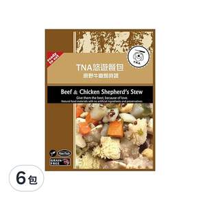 T.N.A. 悠遊 餐包, 150g, 6包, 原野牛雞燉時蔬