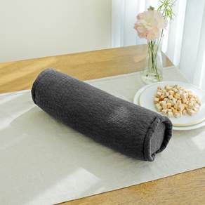 Begozani 棉質縫線扁柏木頸枕, 水洗灰色, 1個