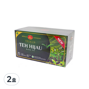 KEPALA DJENGGOT TEH HIJAU 綠茶包, 2.4g, 25包, 2盒