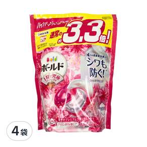 P&G 3.3倍 BOLD 4D碳酸洗衣球 馥郁花香, 36顆, 4袋