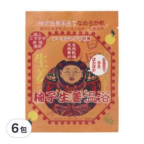 SERUN MAGMA 岩鹽溫泉入浴劑 柚子生薑, 30g, 6包