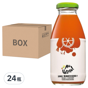 Au Naturel 奧納芮 有機果汁 綜合蔬果汁, 295ml, 24罐