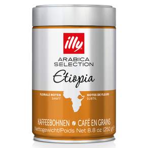 illy 意利咖啡 義大利埃塞俄比亞咖啡豆, 無研磨咖啡豆, 250g, 1罐