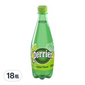 perrier 沛綠雅 巴黎天然氣泡礦泉水 青檬味, 500ml, 18瓶