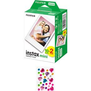 instax 拍立得 mini底片 20入+立體寶石貼紙組, 單品, 20片