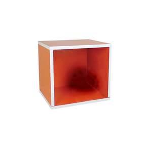 PMU 必美優 紙製一格置物櫃, 橘色, 1個