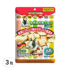 Pet Village 魔法村 鼠兔用綜合三明治磨牙餅, 120g, 3包