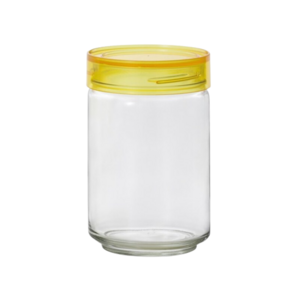 ADERIA 日本進口抗菌密封寬口玻璃罐 黃, 1000ml, 1個