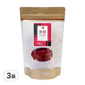 饗得美 無添加黑糖塊 紅棗桂圓, 256g, 3袋